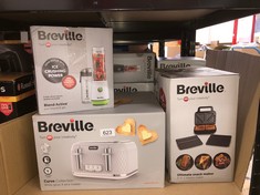 QUANTITY OF ITEMS TO INCLUDE - X BREVILLE BLEND ACTIVE PERSONAL BLENDER & SMOOTHIE MAKER | 350W | 2 PORTABLE BLEND ACTIVE BOTTLES (600ML) | LEAK PROOF LIDS | WHITE & GREEN [VBL246]: LOCATION - H RACK