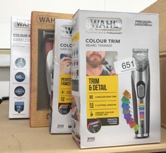 QUANTITY OF ITEMS TO INCLUDE WAHL COLOUR TRIM STUBBLE AND BEARD TRIMMER, TRIMMERS FOR MEN, BEARD TRIMMING KIT, MEN’S STUBBLE TRIMMERS, RECHARGEABLE TRIMMER, MALE GROOMING SET, BEARD CARE KIT, COLOUR