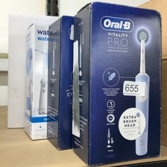 QUANTITY OF ITEMS TO INCLUDE ORAL-B VITALITY PRO ELECTRIC TOOTHBRUSHES ADULTS, MOTHERS DAY GIFTS FOR HER / HIM, 1 HANDLE, 2 TOOTHBRUSH HEADS, 3 BRUSHING MODES INCLUDING SENSITIVE PLUS, 2 PIN UK PLUG,