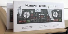 2 X NUMARK DJ2GO2 TOUCH – COMPACT 2 DECK USB DJ CONTROLLER WITH MIXER / CROSSFADER, AUDIO INTERFACE AND TOUCH CAPACITIVE JOG WHEELS: LOCATION - I RACK