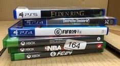 QUANTITY OF CONSOLE GAMES  TO INCLUDE ELDEN RING (PS5): LOCATION - C RACK