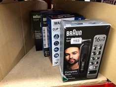 QUANTITY OF ITEMS TO INCLUDE BRAUN 16-IN-1 ALL-IN-ONE STYLE KIT SERIES 7, MALE GROOMING KIT WITH BEARD TRIMMER, HAIR CLIPPERS, PRECISION TRIMMER & GILLETTE RAZOR, GIFTS FOR MEN, UK 2 PIN PLUG, MGK747