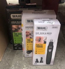 QUANTITY OF ITEMS TO INCLUDE WAHL 3 IN 1 PERSONAL TRIMMER, NOSE HAIR EYEBROW, PAINLESS EYEBROW AND FACIAL HAIR TRIMMER FOR MEN WOMEN, RECHARGEABLE, WASHABLE HEADS, BLACK: LOCATION - C RACK