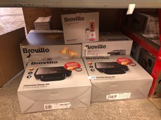 QUANTITY OF ITEMS TO INCLUDE BREVILLE ULTIMATE DEEP FILL TOASTIE MAKER | 2 SLICE SANDWICH TOASTER | REMOVABLE NON-STICK PLATES | STAINLESS STEEL | BLACK [VST082]: LOCATION - D RACK