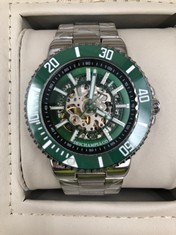 MENS DESCHAMPS & CO AUTOMATIC WATCH - SKELETON DIAL -CERAMIC BEZEL - STAINLESS STEEL STRAP - RRP £850: LOCATION - TOP 50 RACK