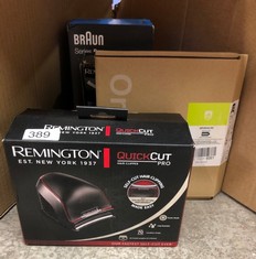 QUANTITY OF ITEMS TO INCLUDE REMINGTON QUICK CUT PRO HAIR CLIPPERS (CORDLESS, 70-MINUTE USAGE, QUICK CHARGE, FASTER CUTTING, TURBO BOOST, CURVE CUT BLADES, GRADING, TAPERING & TRIMMING, 12 GUIDE COMB