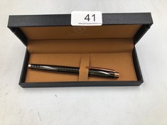 RUCKSTUHL STAINLESS STEEL LUXURY PEN - BLACK AND GOLD COLOUR CASE - HAND ASSEMBLED: LOCATION - TOP 50 RACK