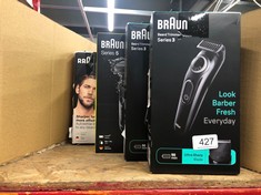 QUANTITY OF ITEMS TO INCLUDE BRAUN BEARD TRIMMER SERIES 3 3410, ELECTRIC BEARD TRIMMER FOR MEN, INCL. ULTRA-SHARP BLADE, 40 LENGTH SETTINGS, STYLING TOOLS, RECHARGEABLE 50-MIN CORDLESS RUNTIME & WASH