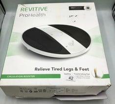 REVITIVE PRO HEALTH CIRCULATION BOOSTER - ALLEVIATE TIRED AND ACHY-FEELING LEGS - DRUG-FREE RELIEF FROM LESS SEVERE FOOT & LEG PROBLEMS FOR THOSE WHO WANT TO MAINTAIN GOOD LEG HEALTH.: LOCATION - TOP