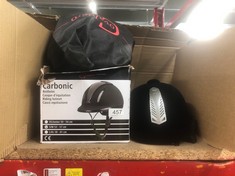 QUANTITY OF ITEMS TO INCLUDE  CARBONIC RIDING HELMET BLACK SIZE S/M: LOCATION - F RACK