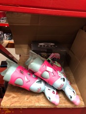 QUANTITY OF ITEMS TO INCLUDE  GLITTERATI ROLLER BLADES LIGHT BLUE/PINK: LOCATION - F RACK