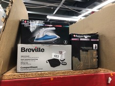 QUANTITY OF ITEMS TO INCLUDE BREVILLE HANDHELD GARMENT STEAMER: LOCATION - F RACK