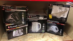 QUANTITY OF ITEMS TO INCLUDE RUSSELL HOBBS DESIRE ELECTRIC HAND MIXER WITH 5 SPEEDS & TURBO SETTING, 2 CHROME PLATED BEATERS & 2 CHROME PLATED DOUGH HOOKS INC, ALL DISHWASHER SAFE, EASY RELEASE BUTTO