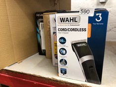 QUANTITY OF ITEMS TO INCLUDE WAHL CORD/CORDLESS HAIR CLIPPER, FATHER'S DAY GIFT, RECHARGEABLE CORDLESS CLIPPERS, CLIPPER KIT FOR MEN, RINSEABLE BLADES, HOME HAIR CUTTING, CLIPPERS WITH GUIDE COMBS: L