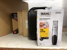 QUANTITY OF ITEMS TO INCLUDE WAHL GROOMSMAN BATTERY HAIR TRIMMER, BEARD TRIMMER FOR MEN, MEN’S HAIR TRIMMER, STUBBLE TRIMMER, MALE GROOMING SET, BATTERY POWERED, STUBBLE TRIMMERS, BEARD CARE KIT: LOC