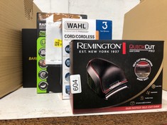 QUANTITY OF ITEMS TO INCLUDE REMINGTON QUICK CUT PRO HAIR CLIPPERS (CORDLESS, 70-MINUTE USAGE, QUICK CHARGE, FASTER CUTTING, TURBO BOOST, CURVE CUT BLADES, GRADING, TAPERING & TRIMMING, 12 GUIDE COMB