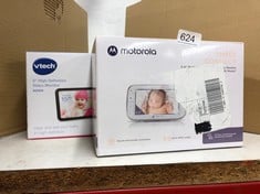 MOTOROLA NURSERY VM 855 CONNECTED WIFI VIDEO BABY MONITOR - WITH MOTOROLA NURSERY APP AND 5-INCH PARENT UNIT - NIGHT VISION, TEMPERATURE AND TWO-WAY TALK + VTECH 5" HIGH DEFINITION VIDEO MONITOR: LOC