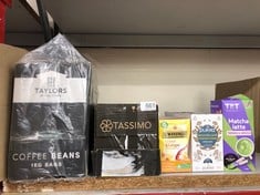 QUANTITY OF ASSORTED ITEMS TO INCLUDE TAYLORS OF HARROGATE COFFEE BEANS 1KG BAGS : LOCATION - BACK RACK