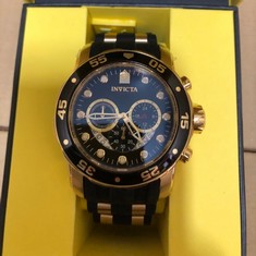 INVICTA GOLD & BLACK MECHANICAL WATCH : LOCATION - A RACK