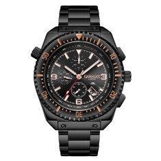 GAMAGES OF LONDON LIMITED EDITION HAND ASSEMBLED RACING AUTOMATIC BLACK WATCH SKU:GA1363 RRP £720: LOCATION - TOP 50 RACK