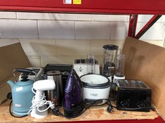 QUANTITY OF ASSORTED ITEMS TO INCLUDE HADEN BLUE ELECTRIC KETTLE: LOCATION - LEFT RACK(COLLECTION OR OPTIONAL DELIVERY AVAILABLE)