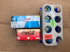 PALLET OF ASSORTED FOOD AND DRINK ITEMS TO INCLUDE RED BULL ENERGY DRINK SOME ITEMS MAY BE PAST BEST BEFORE DATE: LOCATION - MIDDLE FLOOR(COLLECTION OR OPTIONAL DELIVERY AVAILABLE)