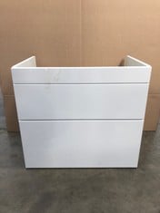 600MM WALL HUNG BASIN 2 DRAWER UNIT: LOCATION - RIGHT RACK(COLLECTION OR OPTIONAL DELIVERY AVAILABLE)