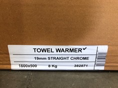 CHROME TOWEL WARMER HEIGHT 1600MM X WIDTH 500MM: LOCATION - RIGHT RACK(COLLECTION OR OPTIONAL DELIVERY AVAILABLE)