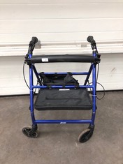 DRIVE ALUMINIUM BLUE ROLLATOR: LOCATION - FRONT FLOOR(COLLECTION OR OPTIONAL DELIVERY AVAILABLE)