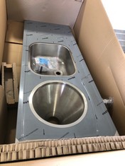 2X FRANKE STAINLESS STEEL HOSPITAL SINKS 1600X600 DRAIN 500X400X200 RRP £1,363:: LOCATION - FRONT FLOOR(COLLECTION OR OPTIONAL DELIVERY AVAILABLE)