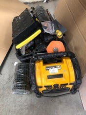 QUANTITY OF ASSORTED TOOLS TO INCLUDE DEWALT DIGITAL RADIO MODEL DCR020-GB: LOCATION - LEFT RACK(COLLECTION OR OPTIONAL DELIVERY AVAILABLE)