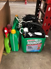 QUANTITY OF GARDEN ITEMS TO INCLUDE ROUND UP 5L READY TO USE PATH WEED KILLER - COLLECTION ONLY - LOCATION RIGHT RACK