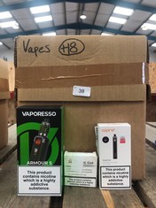 QUANTITY OF VAPES TO INCLUDE VAPORESSO ARMOUR S VAPE 18+ ID MAY BE REQUIRED - COLLECTION ONLY - LOCATION RIGHT RACK