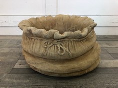 SACK PLANTER LARGE SACK SHAPED PLANTER - COLLECTION ONLY - LOCATION FRONT FLOOR