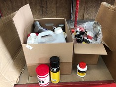 QUANTITY OF ASSORTED CHEMICALS TO INCLUDE YORKSHIRE FLUX 500G - COLLECTION ONLY - LOCATION RIGHT RACK