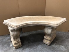 CLASSIC SEAT CURVED SEAT ON CLASSIC PLINTHS - COLLECTION ONLY - LOCATION FRONT FLOOR