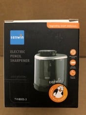 QUANTITY OF LINKSTYLE ELECTRIC PENCIL SHARPENER, AUTOMATIC PENCIL SHARPENER WITH CONTAINER FOR HOME OFFICE SCHOOL, BATTERY POWERED - TOTAL RRP £333: LOCATION - RACK A