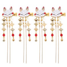 QUANTITY OF ASSORTED ITEMS TO INCLUDE FRCOLOR 4PCS FOX JAPANESE CUTE HAIRPIN KANZASHI HAIR STICK COSPLAY DANGLING ANIMAL TASSEL JEWELRY VINTAGE HAIR CLIP FOR KIMONO YUKATA BRIDE HANFU ACCESSORY OIRAN