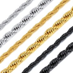 QUANTITY OF ASSORTED ITEMS TO INCLUDE RICH STEEL TWIST CHAIN NECKLACE FOR WOMEN, 6MM WIDE, 30 INCH(76CM) LENGTH, GIFT FOR GIRLS, 316L STAINLESS STEEL RAPPER CHAIN JEWELRY TWISTER ROPE NECKLACE (GIFT