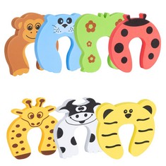 21 X CHILDREN'S DOOR STOP, CHILD SAFETY DOOR, ANIMAL DESIGN, DOORSTOP, FINGER CLAMP PROTECTION, FOAM BABY SAFETY PROTECTION OF CHILDREN'S HANDS AND PETS FROM INJURIES (PACK OF 7) - TOTAL RRP £87: LOC