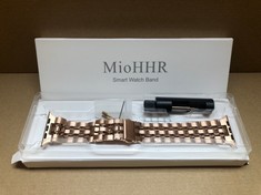 18 X MIO HHR SLIM STRAPS COMPATIBLE WITH APPLE WATCH STRAP 42MM 44MM 45MM 49MM,THIN STAINLESS STEEL METAL CHAIN BAND FOR WOMEN IWATCH STRAPS SERIES 9 8 7 6 5 4 3 2 1 SE,ROSE GOLD - TOTAL RRP £255:: L