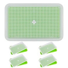 10 X ZUCKLIGHT SEED SPROUTER TRAYS, MICROGREENS GROWING TRAYS NURSERY TRAY SEED GERMINATION TRAY WHEATGRASS CAT GRASS SEEDLING PLANTING STORING TRAYS FOR GARDEN HOME OFFICE 5 PACKS - TOTAL RRP £108::