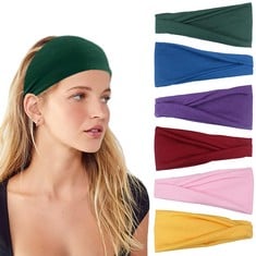 20 X VENUSTE HEADBANDS FOR WOMEN'S HAIR, CUTE MULTI KNOTTED HEADBANDS FOR ADULT WOMEN HAIR ACCESSORIES, WEAR FOR YOGA, FASHION, WORKING OUT, TRAVEL OR RUNNING, 6PCS - TOTAL RRP £133: LOCATION - RACK