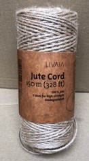 27X JUTE CORD RRP £127: LOCATION - RACK C