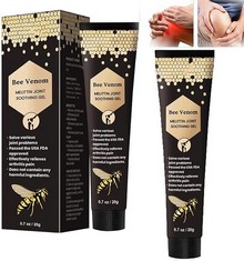 QUANTITY OF ASSORTED ITEMS TO INCLUDE BEE VENOM ZEALAND BEE VENOM PROFESSIONAL GEL NEW ZEALAND BEE VENOM PROFESSIONAL TREATMENT GEL,BEE VENOM CREAM NEW ZEALAND,BEE VENOM JOINT SOOTHING GEL EXTRACT HE