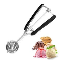 QUANTITY OF ASSORTED ITEMS TO INCLUDE ICE CREAM SCOOPS WITH EASY TRIGGER, GLAXCIDY STAINLESS STEEL MELON BALLER SCOOP COOKIE SCOOPER FOOD SCOOP FOR COOKIE, ICE CREAM, CUPCAKE, MUFFIN, MEATBALL: LOCAT