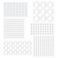 33 X ZISHATUO 317 PIECES CLEAR RUBBER FEET FOR FURNITURE, BUMPER PADS ADHESIVE, CUPBOARD DOOR BUFFER RUBBER PADS, SOUND DAMPENING BUFFER RUBBER FEET(6 SIZES) - TOTAL RRP £163: LOCATION - RACK C