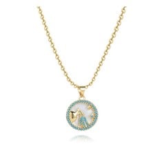 QUANTITY OF ASSORTED ITEMS TO INCLUDE MINI JEWELRY VIRGO ASTROLOGICAL SIGNS ZODIAC NECKLACES CONSTELLATIONS HOROSCOPE ROUND GOLD OPAL PENDANT GRAY BIRTHDAY BIRTHSTONES RRP £192: LOCATION - RACK A