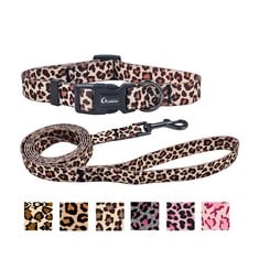 15 X OLAHIBI DOG COLLAR AND LEASH SET, POLYESTER MATERIAL, 150CM MATCHING LEASH, FOR SMALL DOGS.(S, LIGHT ) - TOTAL RRP £125: LOCATION - RACK D