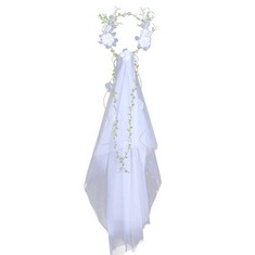 QUANTITY OF ASSORTED ITEMS TO INCLUDE BEAU PRETTY WEDDING BRIDAL VEIL FLORAL GARLAND VEIL FLOWER CROWN VEIL BOHO FOR WEDDING BEACH RRP £368: LOCATION - RACK D